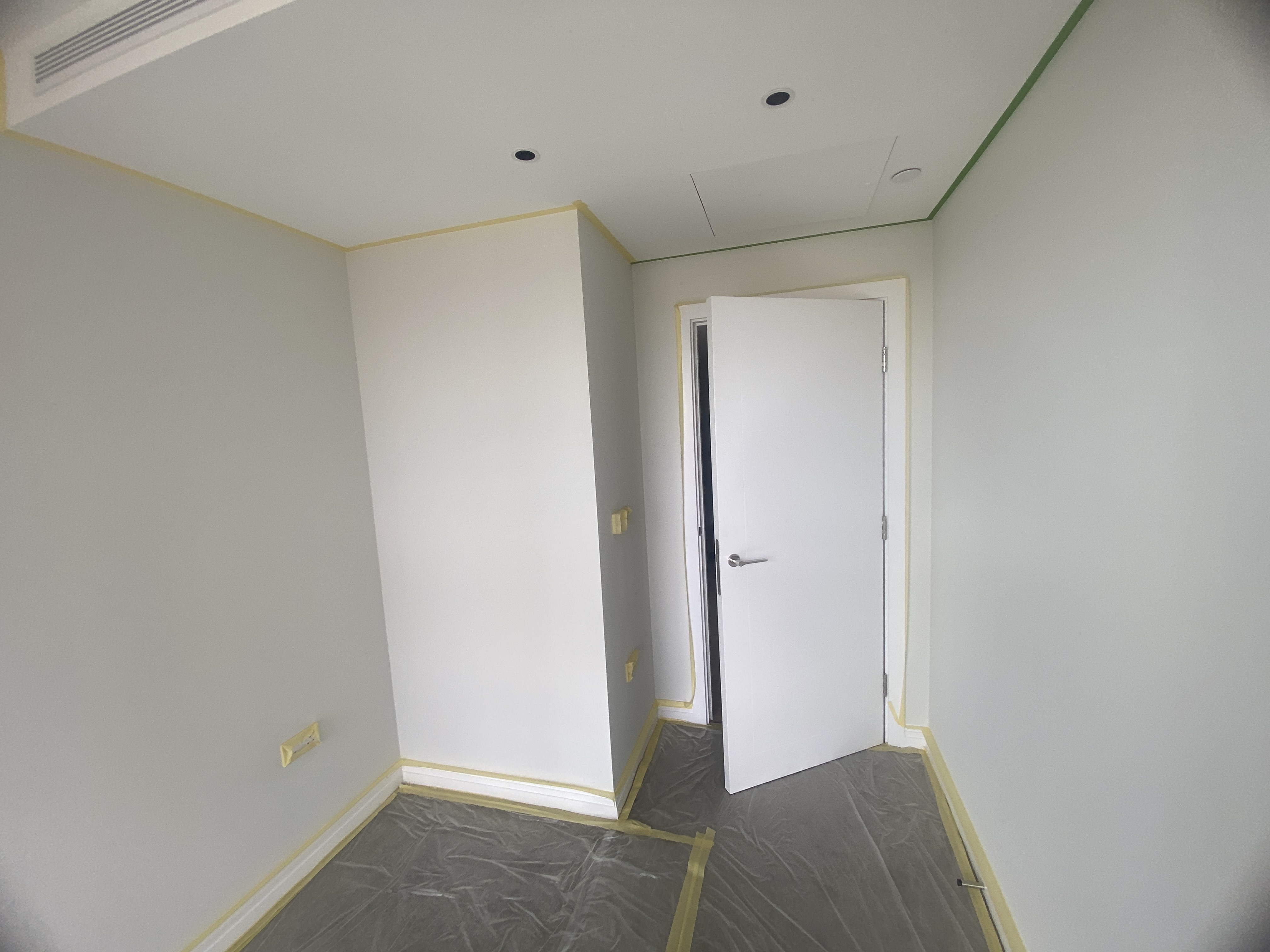 Second view of bedroom before applying House of Hackney Jadette 27 paint